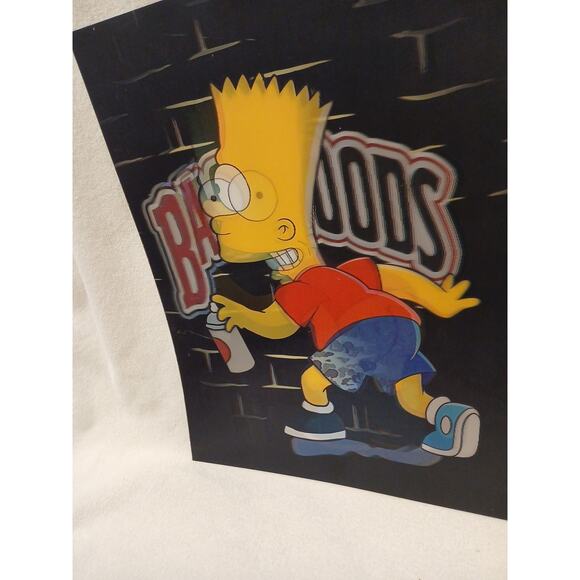 Bart Simpson 3D Movement backwoods Holographic Poster Shorts On/Off But Vintage - Picture 2 of 16